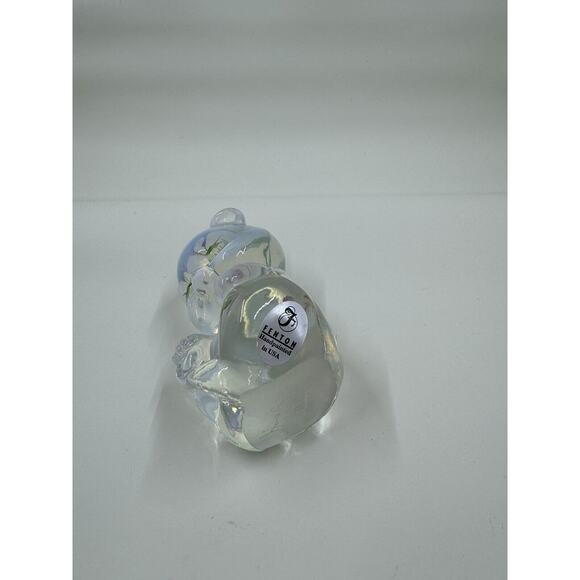 BEAUTIFUL !! Fenton Hand Painted Glass Bear,Signed C.Curry"Chris Curry" - Picture 5 of 6